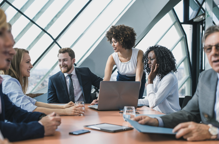 Business People Having a Meeting in the Board Room